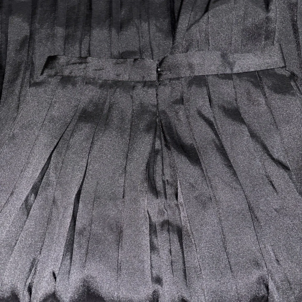 Pleated Maxi‎ Skirt Large Black Witchy Whimsical Gothic Dark Fairycore Romantic